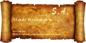 Staub Alexandra névjegykártya